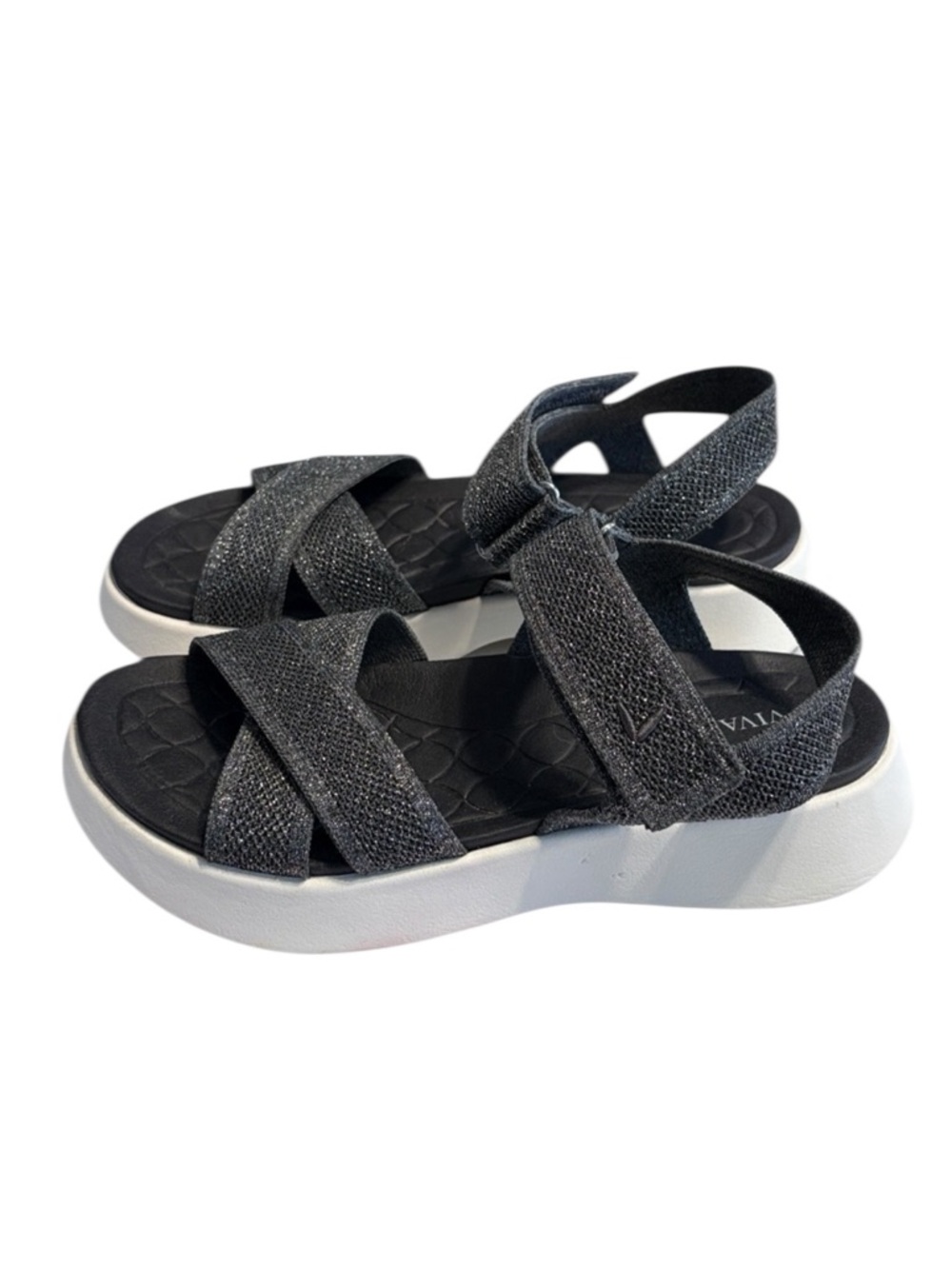 Vivaia Kiara Sport Sandals Size 38.5 US 7.5 Gray Silver Comfort Active Walking - Picture 3 of 12